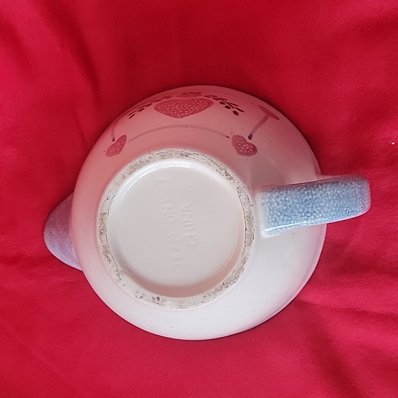 Teamson Country Heart Spongeware Mixing Bowl With Spout & Handle - Picture 7 of 7